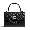 CHANEL FLAP BAG WITH TOP HANDLE